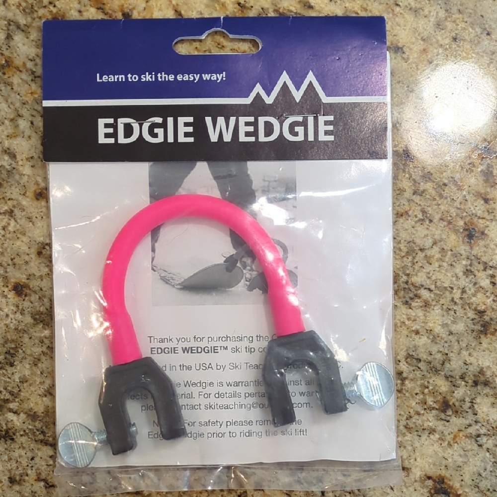 Edgie Wedgie Ski Tip Connector - Pink and Gray